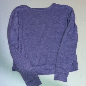 Women's blue Long Sleeve cutout sweater